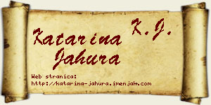 Katarina Jahura vizit kartica